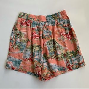 American Eagle NWT Tropical Shorts Pull On Short Flowy Casual Beach Size XS
